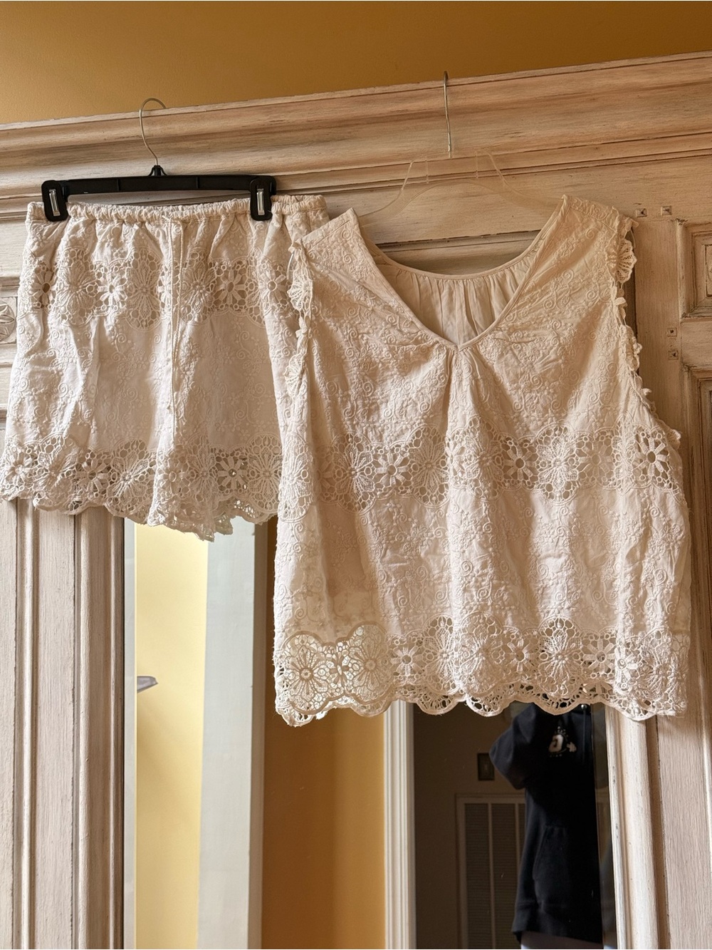 Free People Lace Ashtin Set Ivory Sz MD - Picture 10 of 12